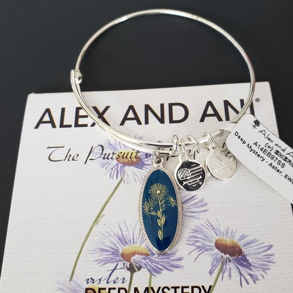 Alex and Ani Jewelry - NWT  Alex and Ani Deep Mystery Aster Expandable Charm  544
